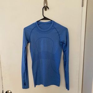 Run swiftly long sleeve, heathered blue